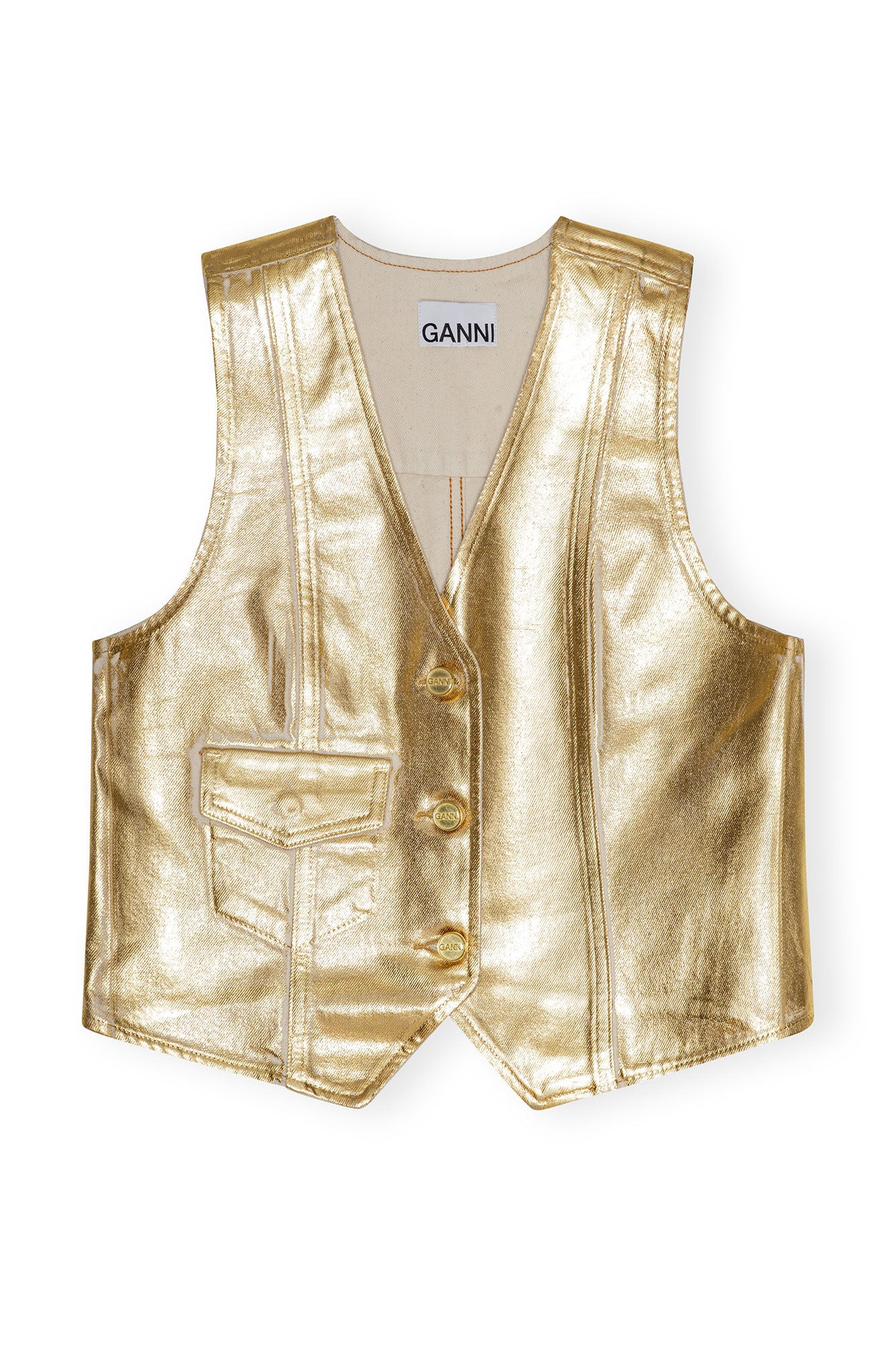 GOLD FOIL DENIM VÄST